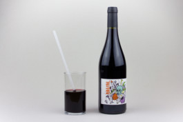 Brutal Weinetikett illustriert 